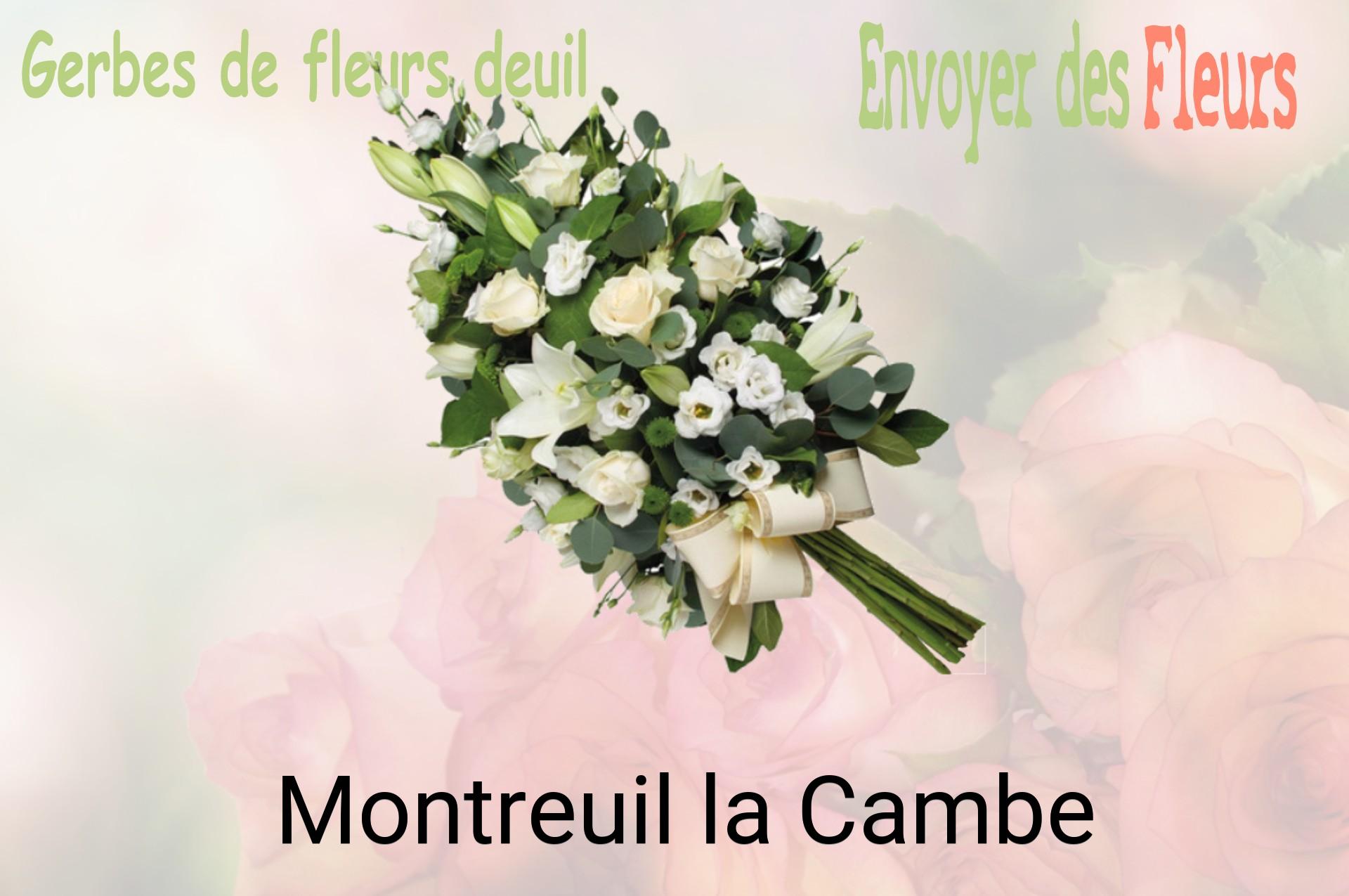 Gerbe de fleurs de deuil livrée à Montreuil-la-Cambe